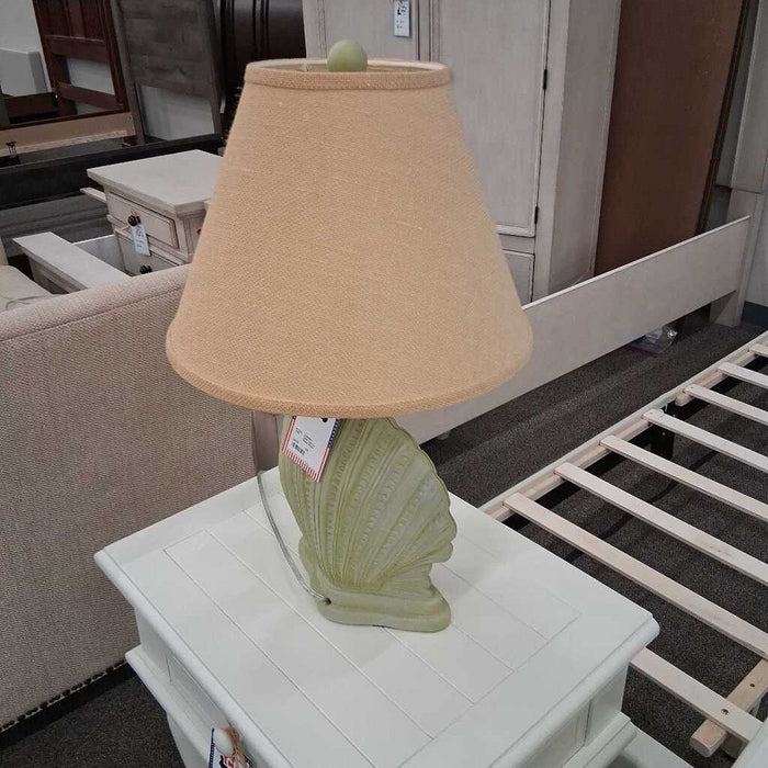 Shell Lamp w/ Burlap Shade