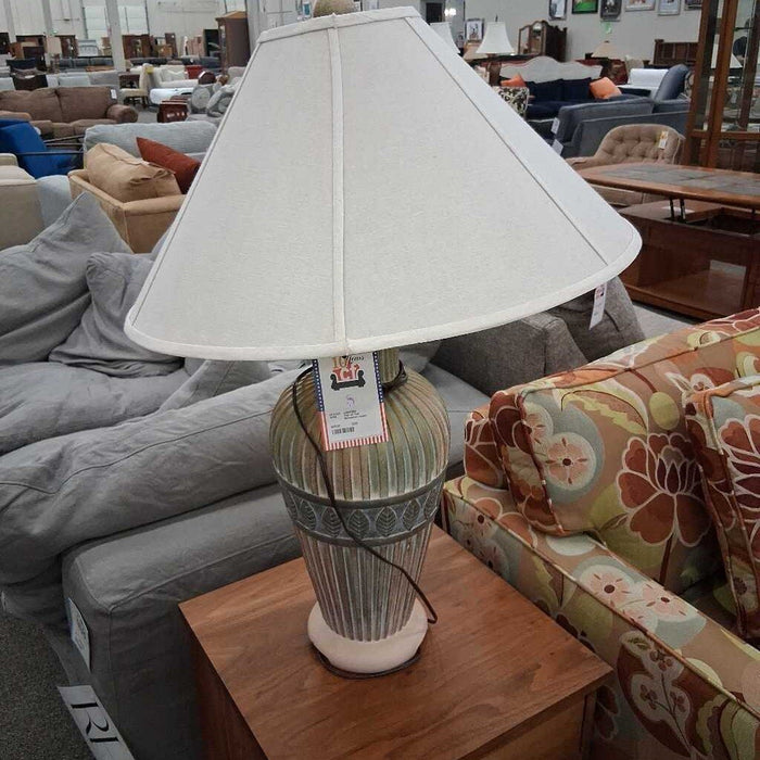 Pair of Tall Botanical Lamps