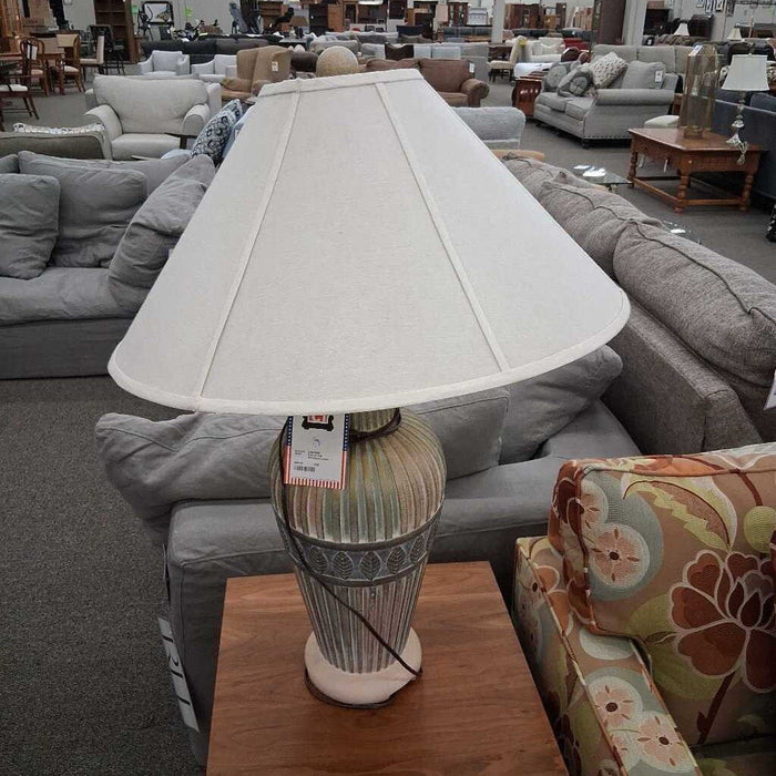 Pair of Tall Botanical Lamps