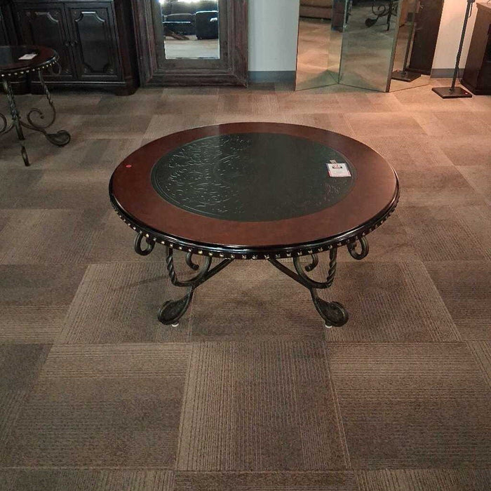 Steve Silver Wood & Metal Coffee Table
