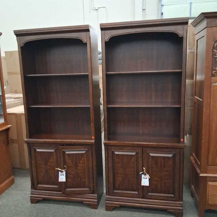Wood Bookshelf w/ Cabinet
