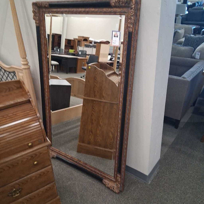 Large Dark Frame Mirror