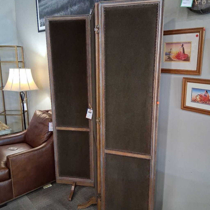 Wood & Fabric 3 Panel Room Divider