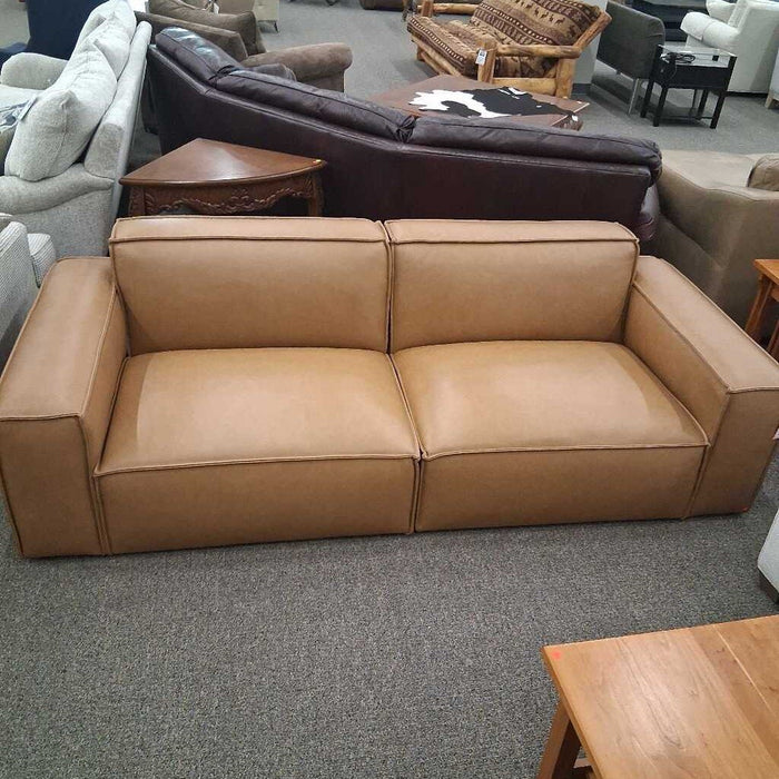 Castlery Leather 2 Pc Loveseat (New)