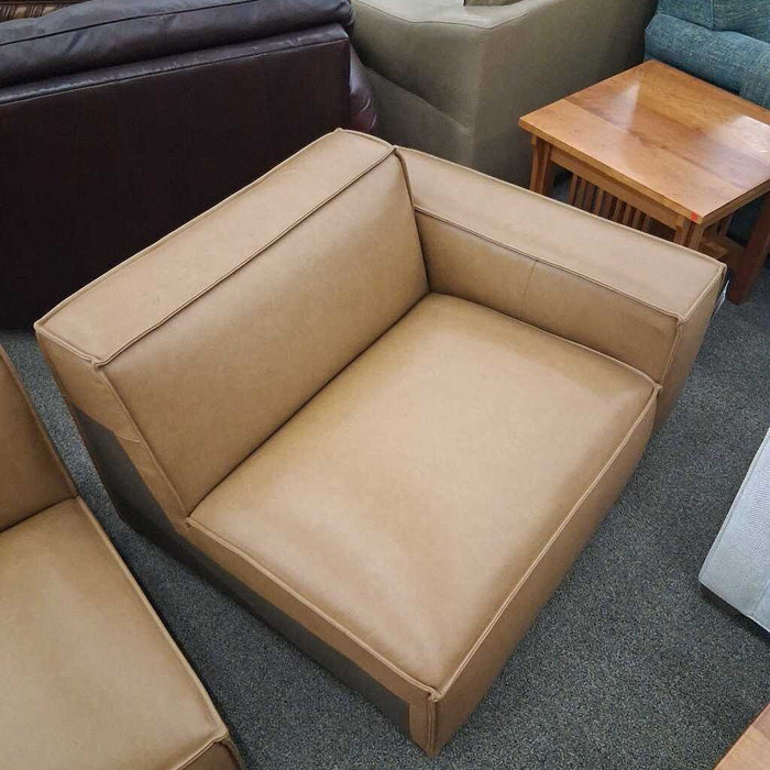 Castlery Leather 2 Pc Loveseat (New)