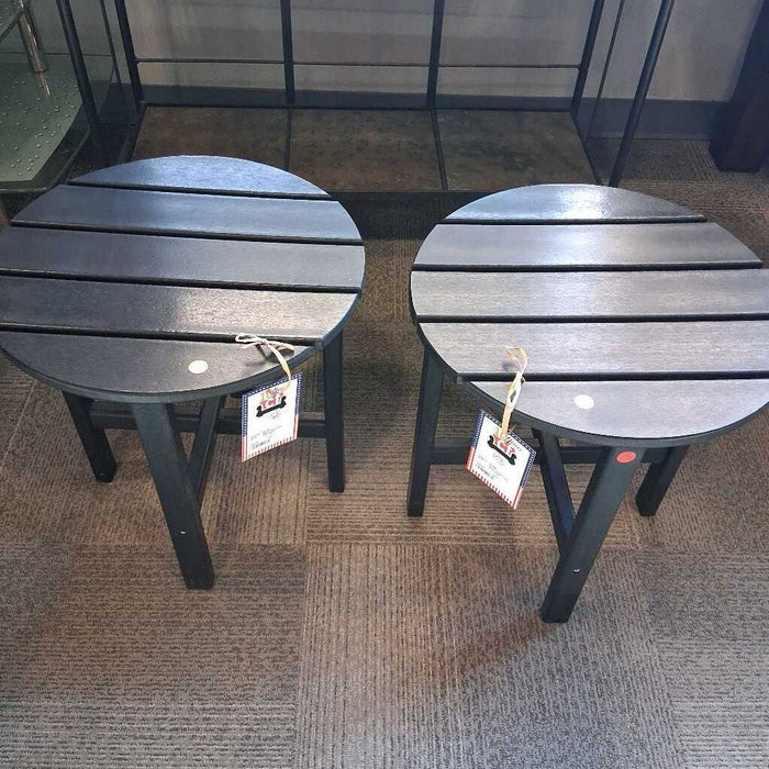 Black Small Patio End Table