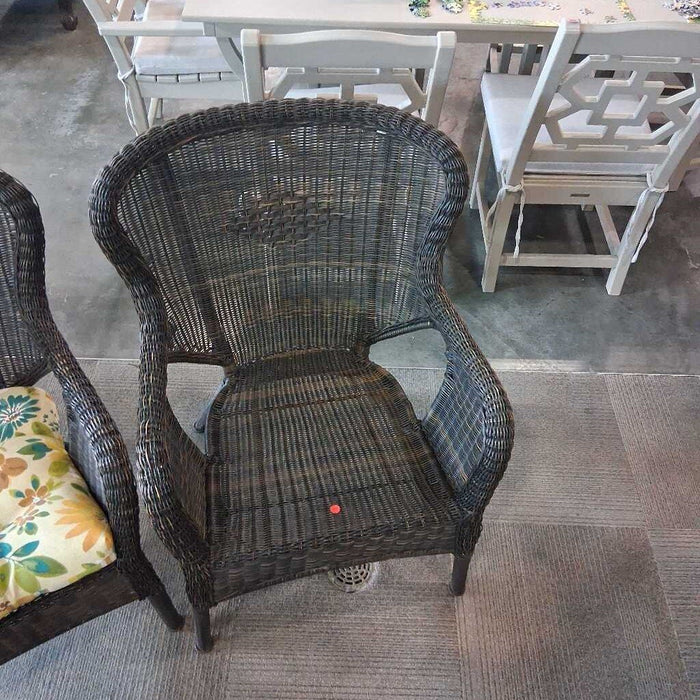 Pair Of Wicker Chairs w/ Cusions