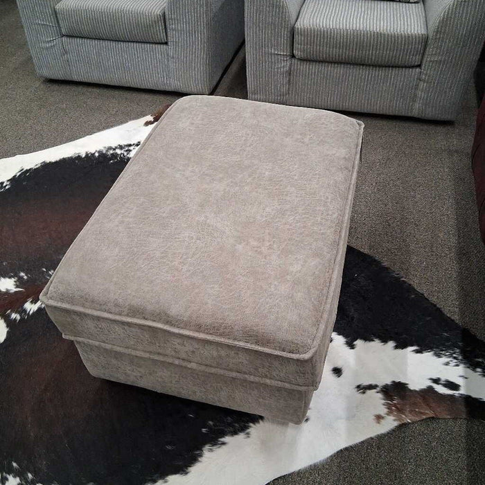 Gray Fabric Ottoman