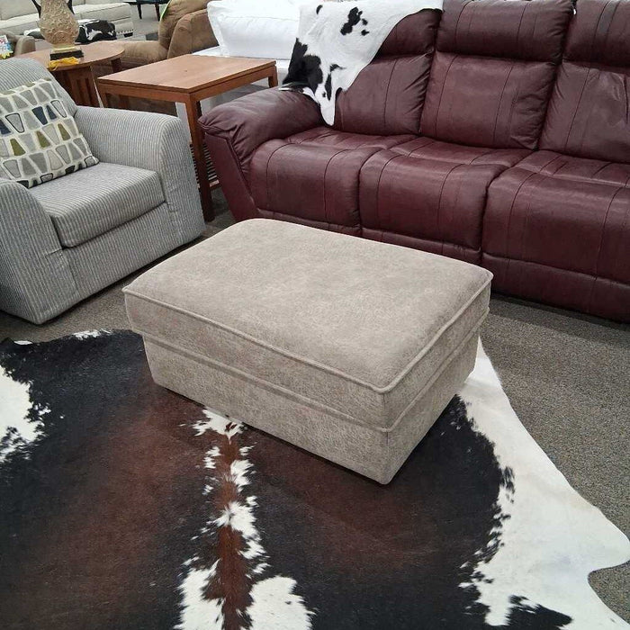 Gray Fabric Ottoman