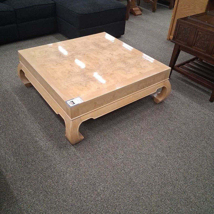 Blonde Burl Wood Coffee Table