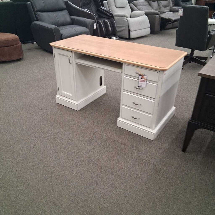 Hooker White & Brown Desk (No Shelf)
