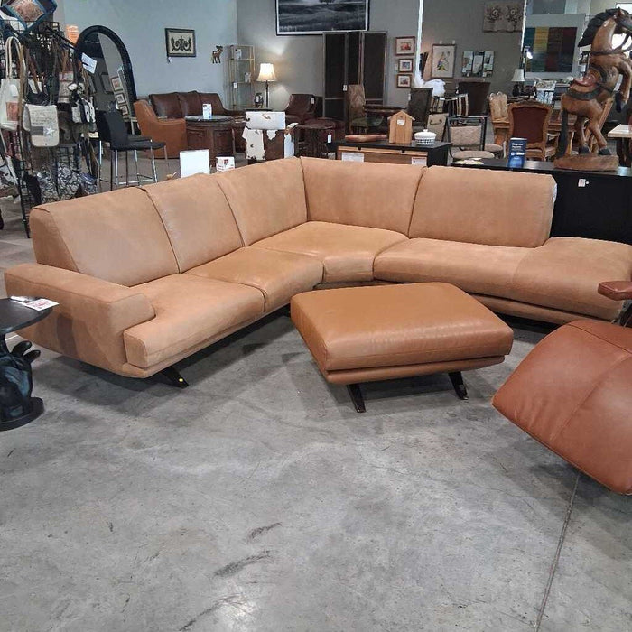 Bracci Italian Leather 2 pc Sectional & Otto