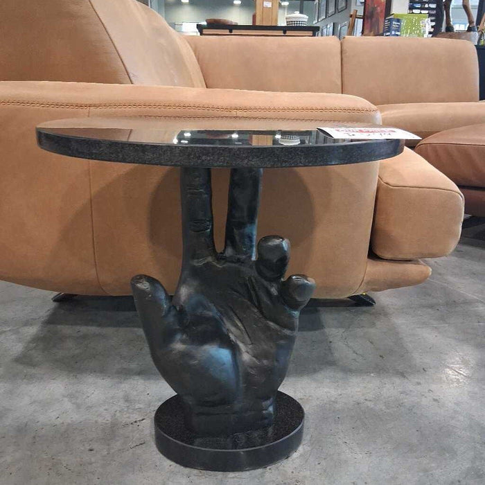 Global Views Granite & Iron Side Table