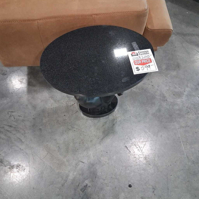 Global Views Granite & Iron Side Table