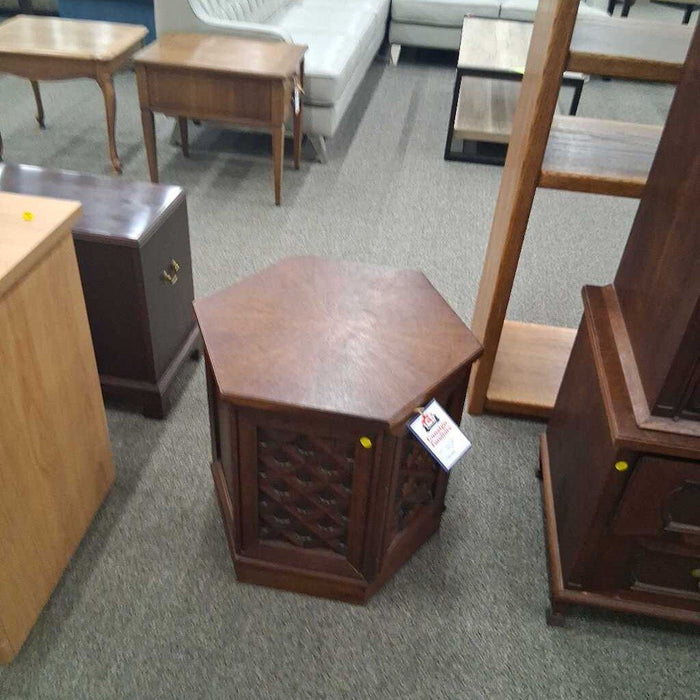 Ricardo Lynn Pair of Dark Wood End Tables
