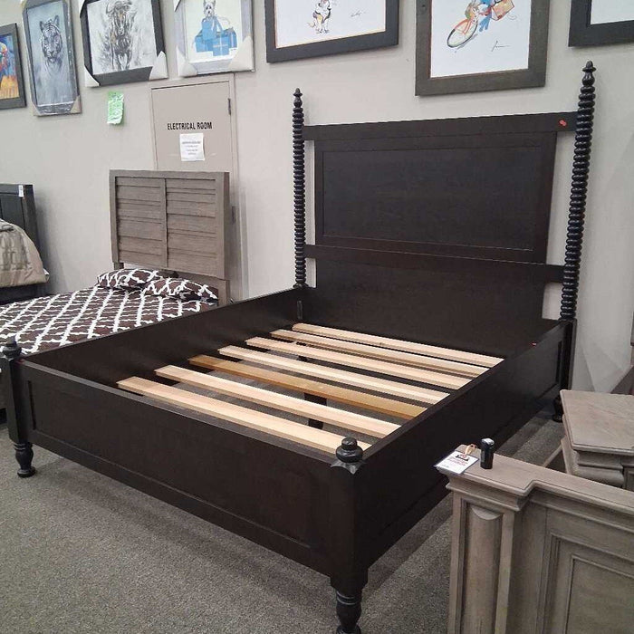 Large Black Spindal Cal. K Bed Frame