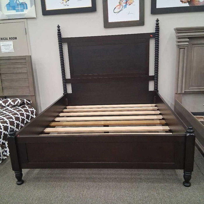 Large Black Spindal Cal. K Bed Frame