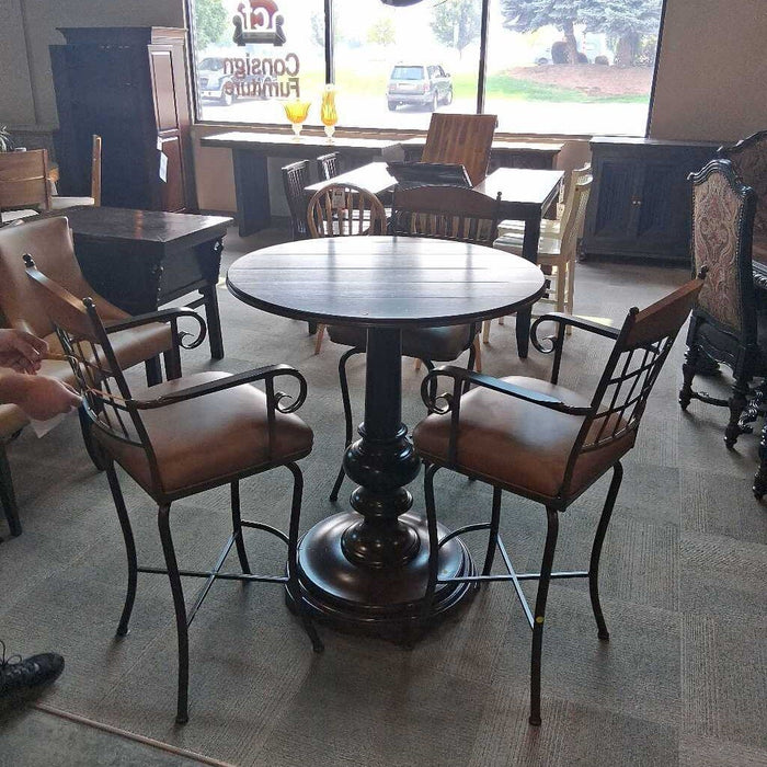 Stickley Pub Table w/ 3 Stools
