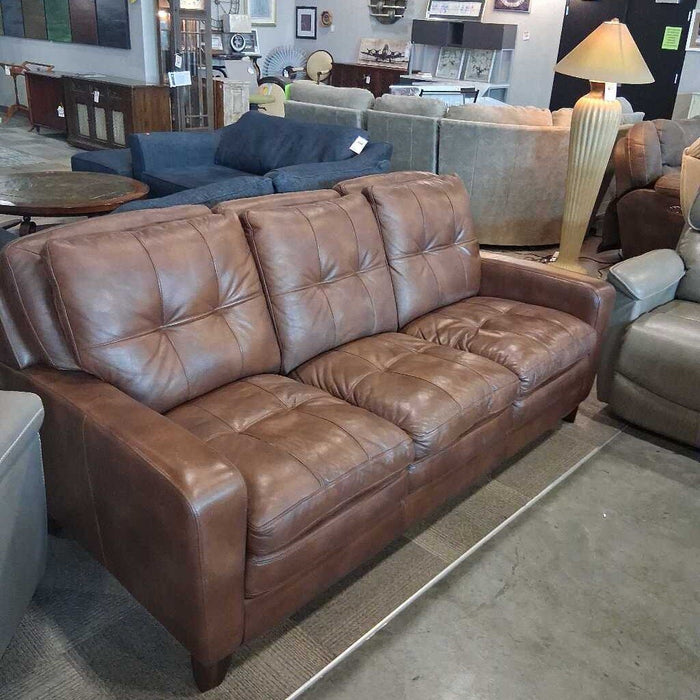 Flexsteel Brown Leather Sofa