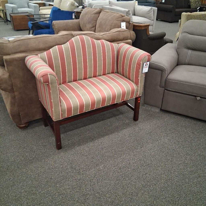 Small Red Fabric Bench