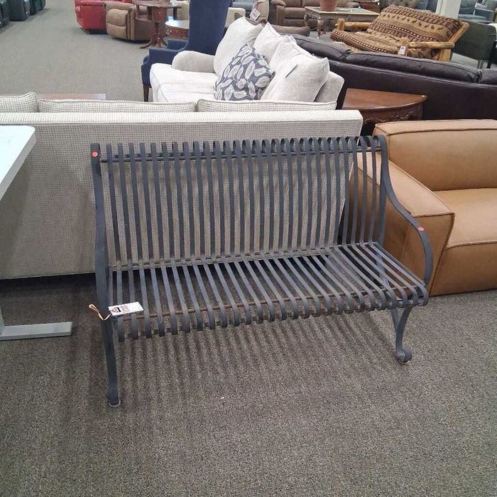Black Metal Bench