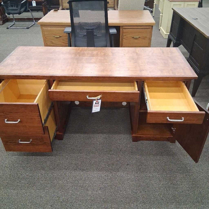 Custom Wood 2 Tone Office Desk