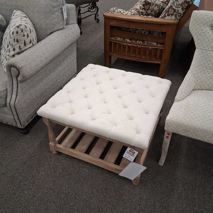Peir 1 Beige Tufted Ottoman