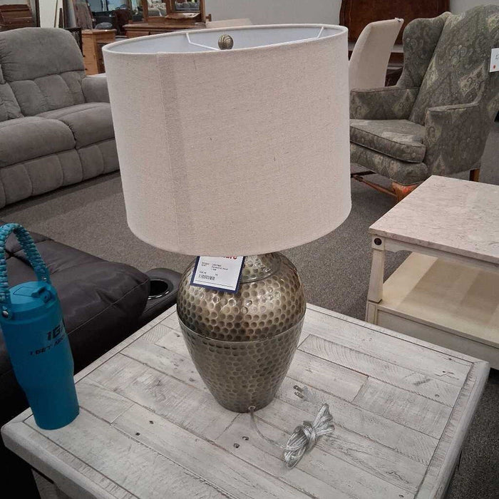 Hammered Metal Lamp