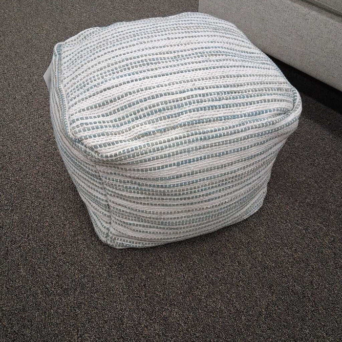White & Blue Ottoman