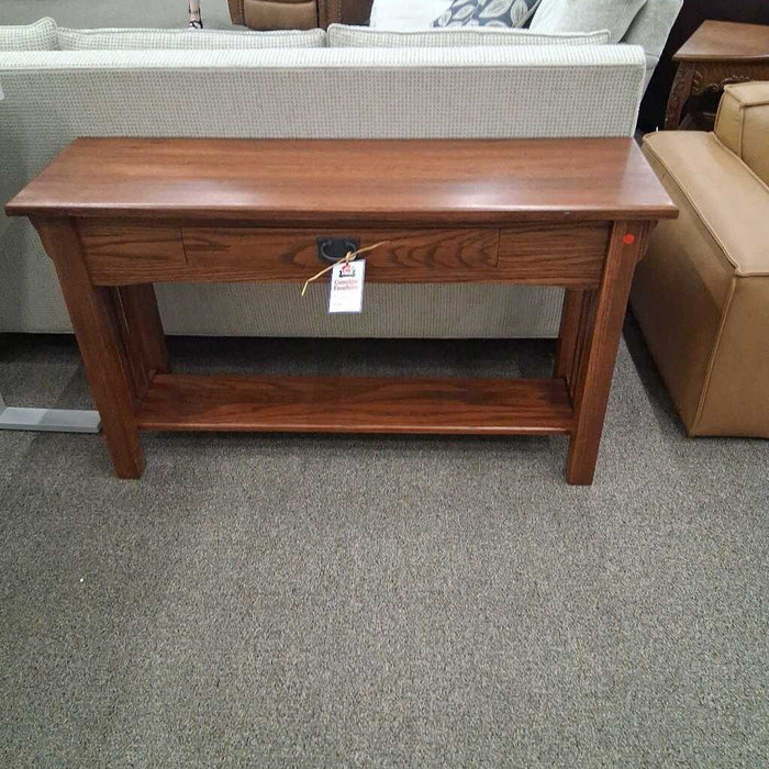 Wood Mission Style Sofa Table w/ Dwr