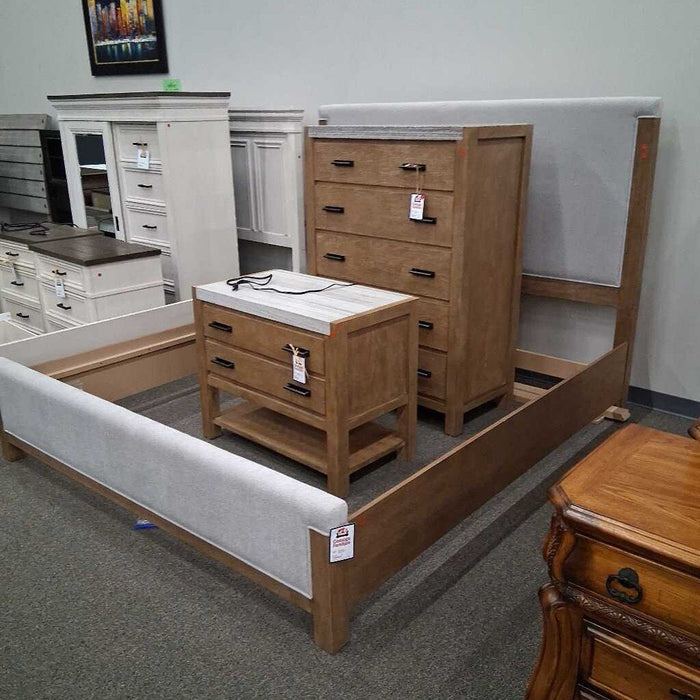 Gray Fabric E.K Bed Frame
