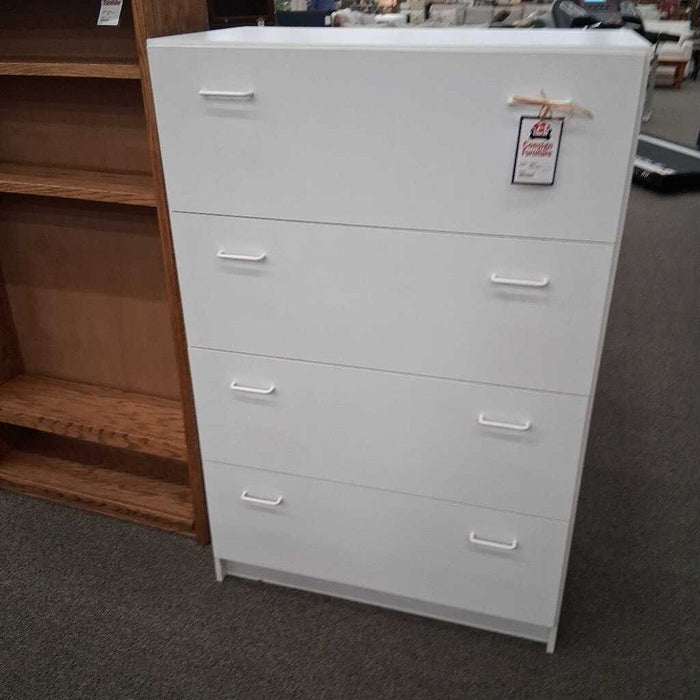 White 4 Dwr Filing Cabinet