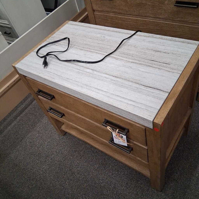 Stone Top Nightstand