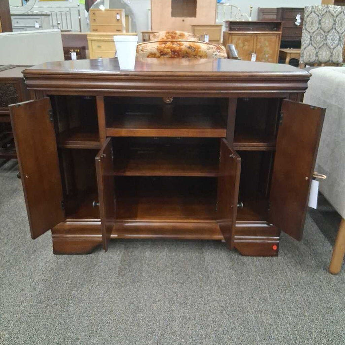 Dark Brown Media Corner Cabinet