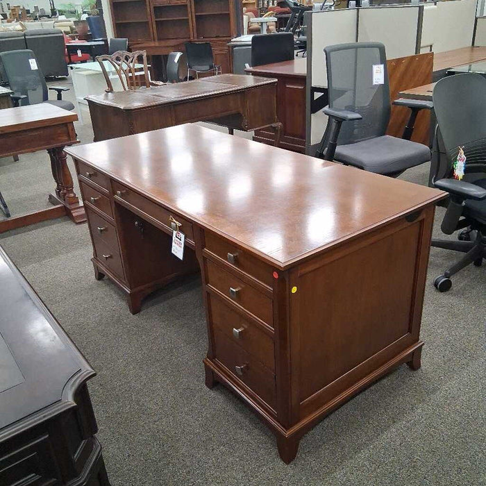 Cherry Executive Desk (Has Key)