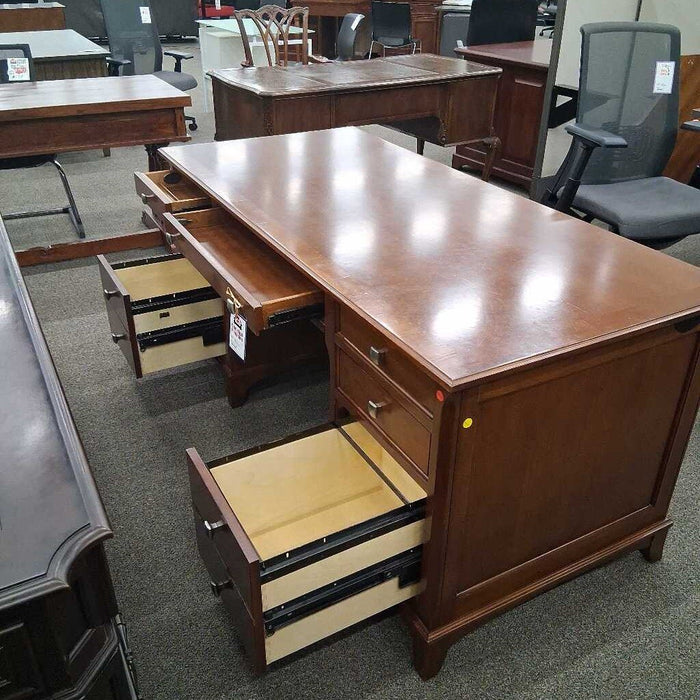 Cherry Executive Desk (Has Key)