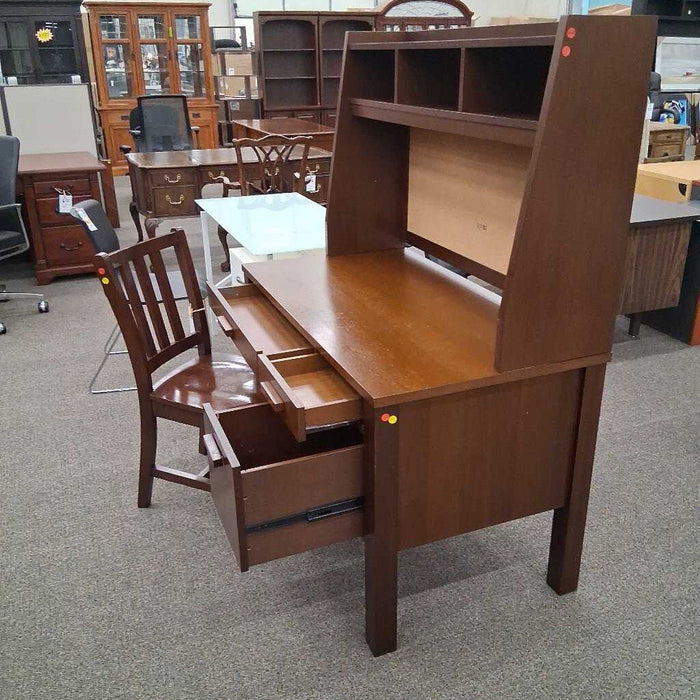 3 Pc Dark Wood Desk