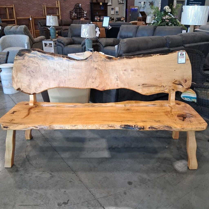 Custom Live Edge Pine Bench