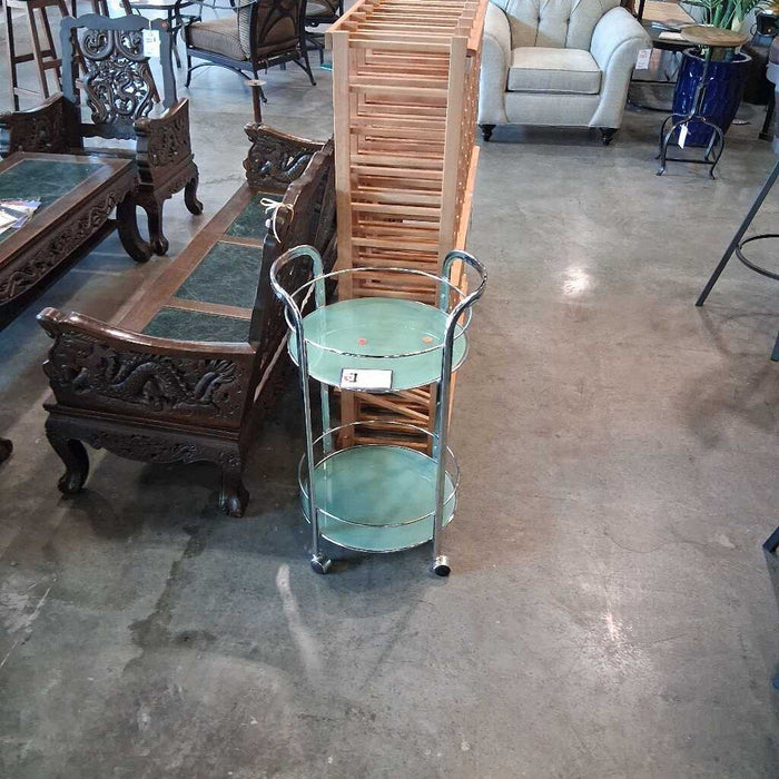 Glass 2 Tier Bar Cart