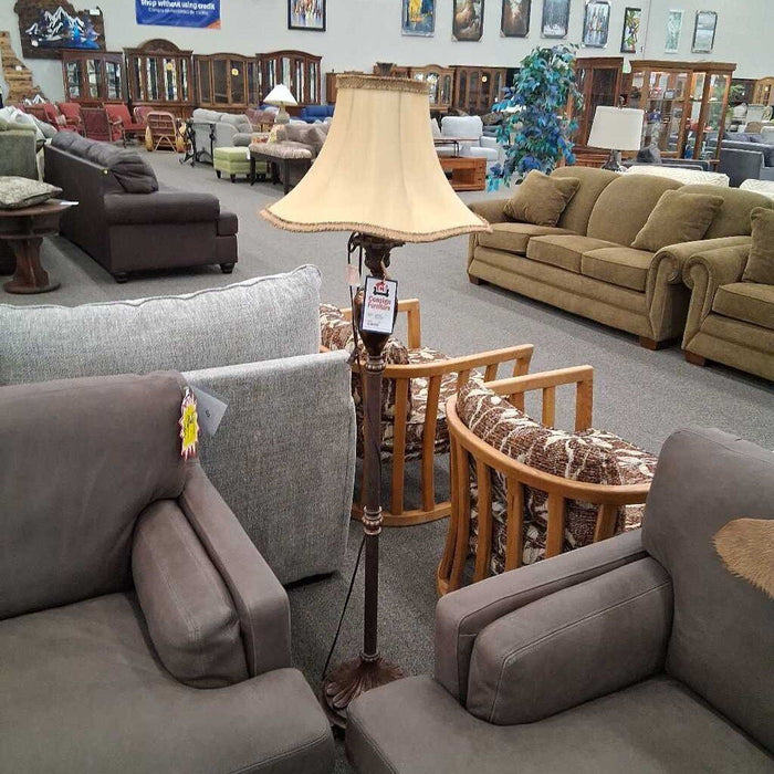 Brown Ornate Floor Lamp