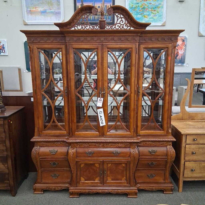 Aico 2 Pc Cherry Hutch (Has Dmg on Front)
