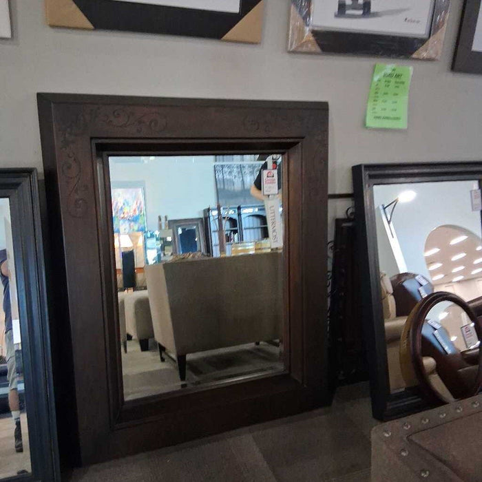 Uttermost Large Brn Mirror (Chipped Frame)