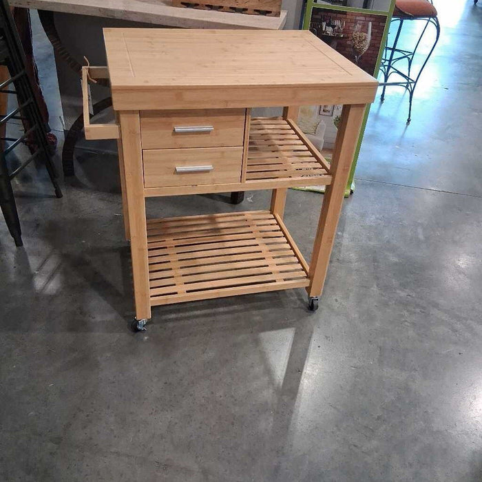 Bamboo Kitchen Island on castors
