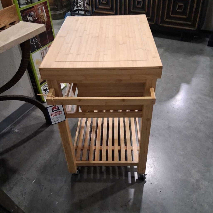 Bamboo Kitchen Island on castors