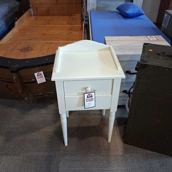 Pottery Barn White 2 Dwr Nightstand