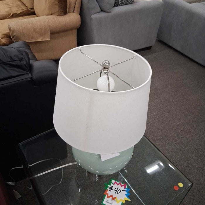 Blue Round Table Lamp