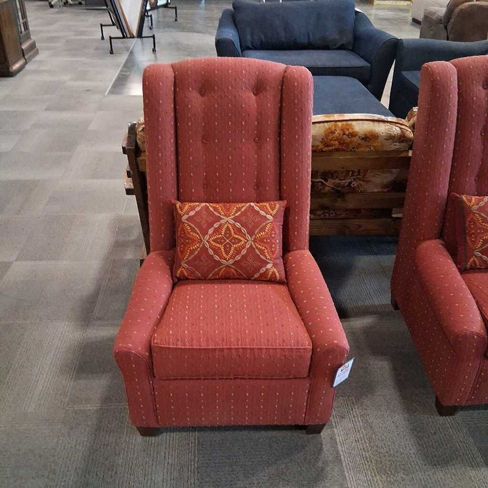 Thomasville Red Pattern Accent Chair