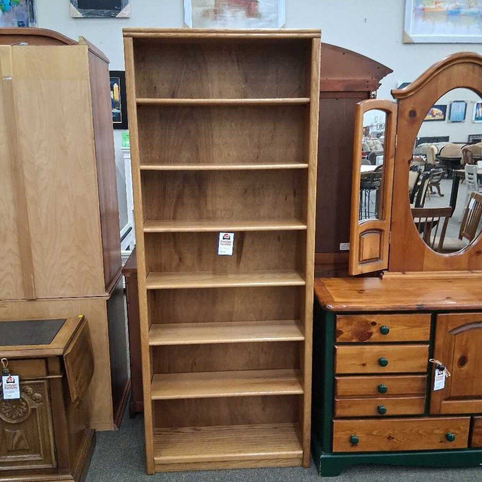 7' Oak Book Shelf