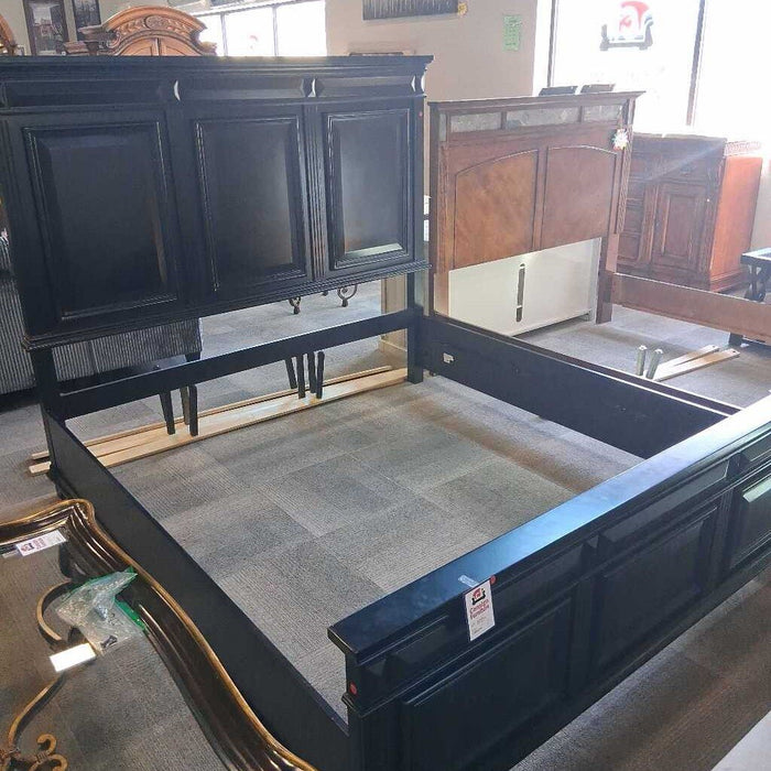 Black E.K Panel Bed Frame