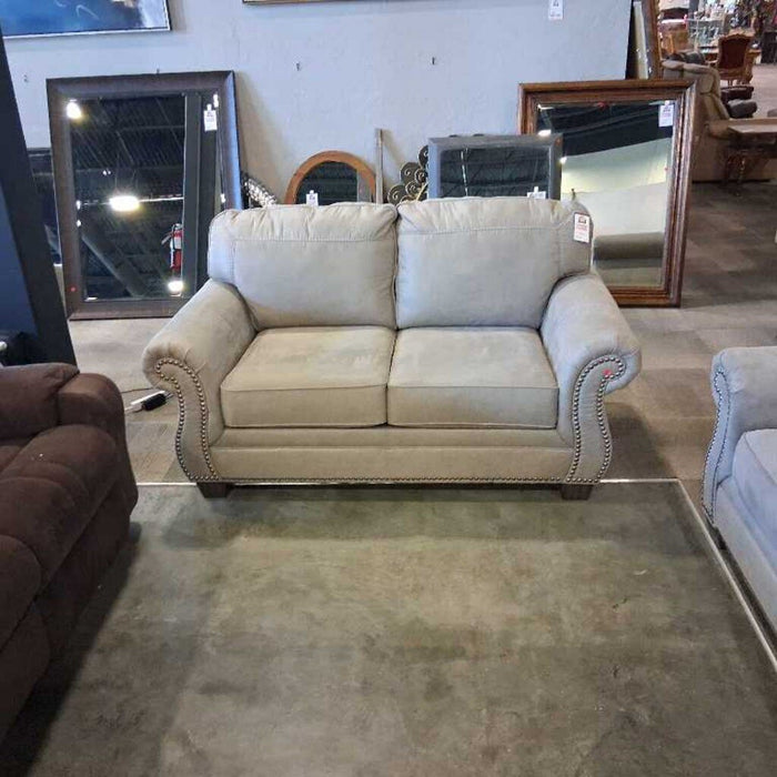 Ashley Gray Fabric Loveseat